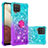 Custodia Silicone Cover Morbida Bling-Bling con Anello Supporto S02 per Samsung Galaxy M12