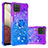 Custodia Silicone Cover Morbida Bling-Bling con Anello Supporto S02 per Samsung Galaxy M12 Viola