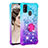Custodia Silicone Cover Morbida Bling-Bling con Anello Supporto S02 per Samsung Galaxy M21