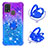 Custodia Silicone Cover Morbida Bling-Bling con Anello Supporto S02 per Samsung Galaxy M21s