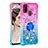 Custodia Silicone Cover Morbida Bling-Bling con Anello Supporto S02 per Samsung Galaxy M30s