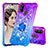 Custodia Silicone Cover Morbida Bling-Bling con Anello Supporto S02 per Samsung Galaxy M30s