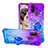 Custodia Silicone Cover Morbida Bling-Bling con Anello Supporto S02 per Samsung Galaxy M30s Viola