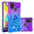 Custodia Silicone Cover Morbida Bling-Bling con Anello Supporto S02 per Samsung Galaxy M31 Viola