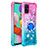 Custodia Silicone Cover Morbida Bling-Bling con Anello Supporto S02 per Samsung Galaxy M40S