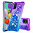 Custodia Silicone Cover Morbida Bling-Bling con Anello Supporto S02 per Samsung Galaxy M40S Viola