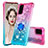 Custodia Silicone Cover Morbida Bling-Bling con Anello Supporto S02 per Samsung Galaxy S20 5G Rosa
