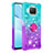 Custodia Silicone Cover Morbida Bling-Bling con Anello Supporto S02 per Xiaomi Mi 10T Lite 5G Cielo Blu