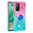Custodia Silicone Cover Morbida Bling-Bling con Anello Supporto S02 per Xiaomi Mi 10T Pro 5G Rosa