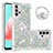 Custodia Silicone Cover Morbida Bling-Bling con Anello Supporto S03 per Samsung Galaxy M32 5G