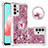 Custodia Silicone Cover Morbida Bling-Bling con Anello Supporto S03 per Samsung Galaxy M32 5G