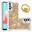 Custodia Silicone Cover Morbida Bling-Bling con Anello Supporto S03 per Samsung Galaxy M32 5G