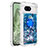 Custodia Silicone Cover Morbida Bling-Bling con Anello Supporto YB1 per Google Pixel 8a 5G Blu