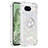 Custodia Silicone Cover Morbida Bling-Bling con Anello Supporto YB1 per Google Pixel 8a 5G Rosa