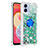 Custodia Silicone Cover Morbida Bling-Bling con Anello Supporto YB1 per Samsung Galaxy M04 Verde