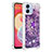 Custodia Silicone Cover Morbida Bling-Bling con Anello Supporto YB1 per Samsung Galaxy M04 Viola