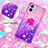 Custodia Silicone Cover Morbida Bling-Bling con Anello Supporto YB2 per Samsung Galaxy M04