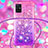 Custodia Silicone Cover Morbida Bling-Bling con Cinghia Cordino Mano S01 per Samsung Galaxy A51 4G