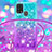 Custodia Silicone Cover Morbida Bling-Bling con Cinghia Cordino Mano S01 per Samsung Galaxy M21s
