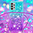 Custodia Silicone Cover Morbida Bling-Bling con Cinghia Cordino Mano S01 per Samsung Galaxy M32 5G
