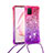 Custodia Silicone Cover Morbida Bling-Bling con Cinghia Cordino Mano S01 per Samsung Galaxy Note 10 Lite