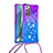 Custodia Silicone Cover Morbida Bling-Bling con Cinghia Cordino Mano S01 per Samsung Galaxy Note 20 5G