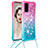 Custodia Silicone Cover Morbida Bling-Bling con Cinghia Cordino Mano S01 per Samsung Galaxy S20 5G