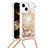 Custodia Silicone Cover Morbida Bling-Bling con Cinghia Cordino Mano S02 per Apple iPhone 13