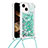 Custodia Silicone Cover Morbida Bling-Bling con Cinghia Cordino Mano S02 per Apple iPhone 13