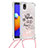 Custodia Silicone Cover Morbida Bling-Bling con Cinghia Cordino Mano S02 per Samsung Galaxy A01 Core Multicolore