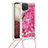 Custodia Silicone Cover Morbida Bling-Bling con Cinghia Cordino Mano S02 per Samsung Galaxy A12 Nacho