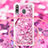 Custodia Silicone Cover Morbida Bling-Bling con Cinghia Cordino Mano S02 per Samsung Galaxy A40s