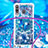 Custodia Silicone Cover Morbida Bling-Bling con Cinghia Cordino Mano S02 per Samsung Galaxy A40s