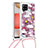 Custodia Silicone Cover Morbida Bling-Bling con Cinghia Cordino Mano S02 per Samsung Galaxy A42 5G