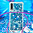 Custodia Silicone Cover Morbida Bling-Bling con Cinghia Cordino Mano S02 per Samsung Galaxy A50