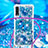 Custodia Silicone Cover Morbida Bling-Bling con Cinghia Cordino Mano S02 per Samsung Galaxy A70