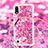 Custodia Silicone Cover Morbida Bling-Bling con Cinghia Cordino Mano S02 per Samsung Galaxy M10