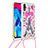 Custodia Silicone Cover Morbida Bling-Bling con Cinghia Cordino Mano S02 per Samsung Galaxy M10 Multicolore