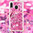 Custodia Silicone Cover Morbida Bling-Bling con Cinghia Cordino Mano S02 per Samsung Galaxy M20