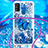 Custodia Silicone Cover Morbida Bling-Bling con Cinghia Cordino Mano S02 per Samsung Galaxy M21