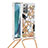 Custodia Silicone Cover Morbida Bling-Bling con Cinghia Cordino Mano S02 per Samsung Galaxy Note 20 5G