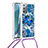 Custodia Silicone Cover Morbida Bling-Bling con Cinghia Cordino Mano S02 per Samsung Galaxy Note 20 5G