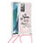 Custodia Silicone Cover Morbida Bling-Bling con Cinghia Cordino Mano S02 per Samsung Galaxy Note 20 5G Multicolore