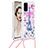 Custodia Silicone Cover Morbida Bling-Bling con Cinghia Cordino Mano S02 per Samsung Galaxy S20 5G