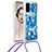 Custodia Silicone Cover Morbida Bling-Bling con Cinghia Cordino Mano S02 per Samsung Galaxy S20 5G