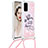 Custodia Silicone Cover Morbida Bling-Bling con Cinghia Cordino Mano S02 per Samsung Galaxy S20 5G