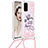 Custodia Silicone Cover Morbida Bling-Bling con Cinghia Cordino Mano S02 per Samsung Galaxy S20 5G Multicolore