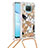 Custodia Silicone Cover Morbida Bling-Bling con Cinghia Cordino Mano S02 per Xiaomi Mi 10T Lite 5G Oro