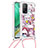 Custodia Silicone Cover Morbida Bling-Bling con Cinghia Cordino Mano S02 per Xiaomi Mi 10T Pro 5G