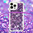 Custodia Silicone Cover Morbida Bling-Bling con Cinghia Cordino Mano S03 per Apple iPhone 13 Pro